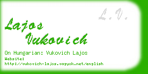 lajos vukovich business card